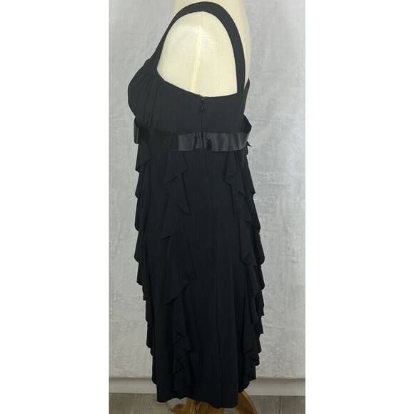 CACHE Women's Dress Black Layers Bow Party Evening Size 8 - Picture 4 of 9